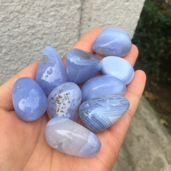 Blue Lace Agate Tumbled Stones-ToShay.org