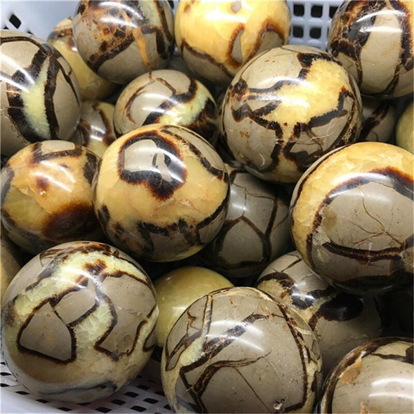 Yellow Septarian Stone Ball-ToShay.org