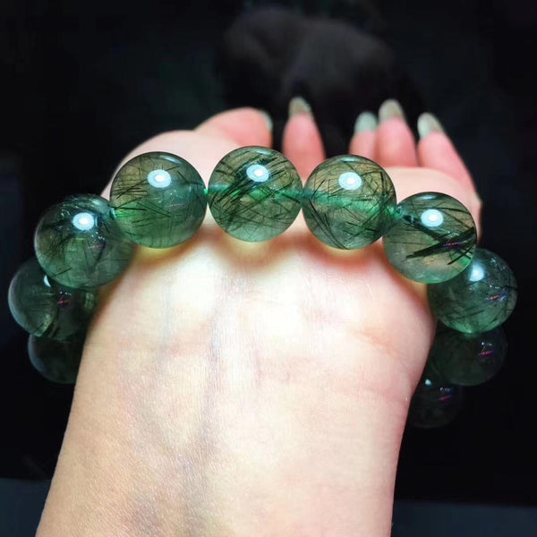 Green Rutilated Quartz Bracelet-ToShay.org