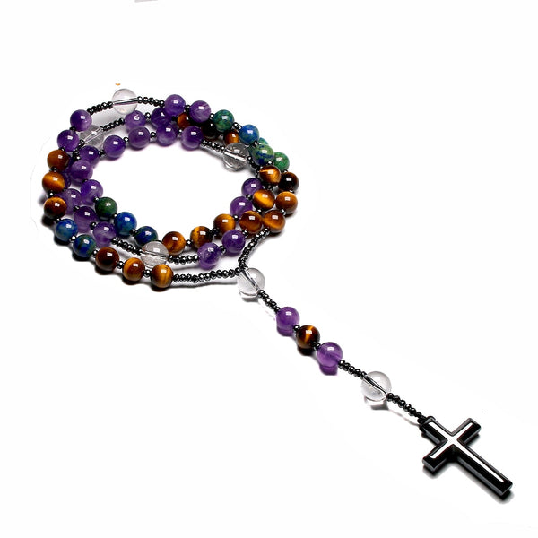 Purple Amethyst Rosary-ToShay.org