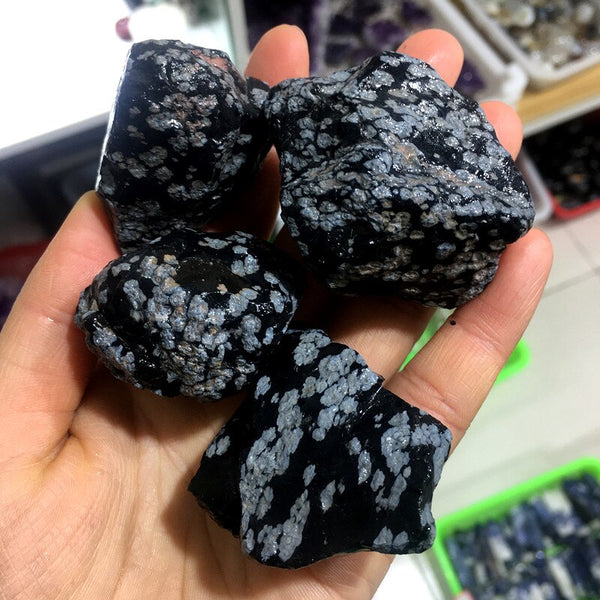 Black Snowflake Obsidian Stone-ToShay.org