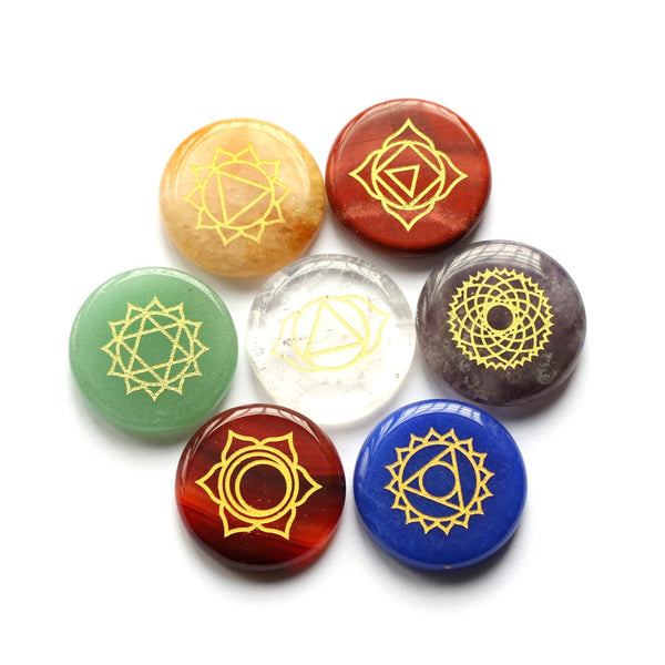 Chakra Symbols Palm Stones-ToShay.org