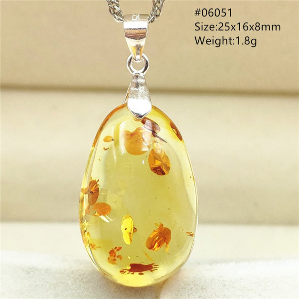 Yellow Amber Flower Crystal Pendant-ToShay.org