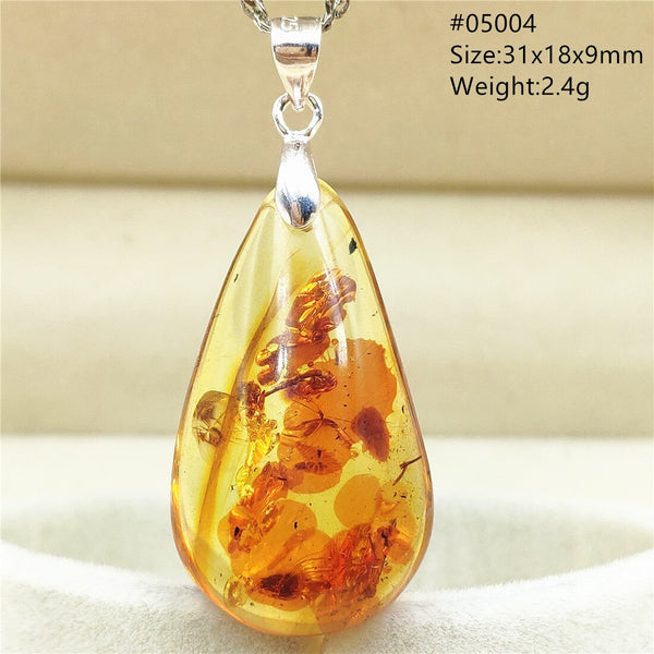 Yellow Amber Flower Crystal Pendant-ToShay.org