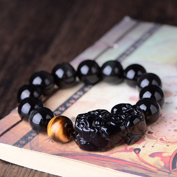 Black Obsidian Pixiu Bracelet-ToShay.org