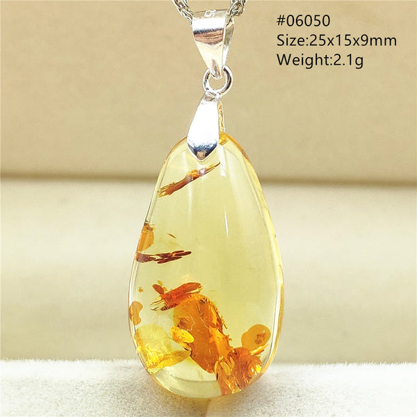 Yellow Amber Flower Crystal Pendant-ToShay.org