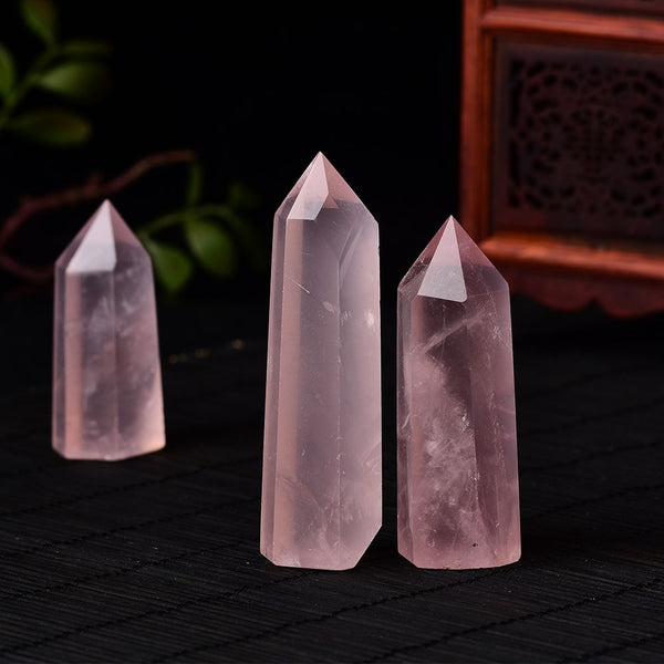 Rose Quartz Crystal Wands-ToShay.org