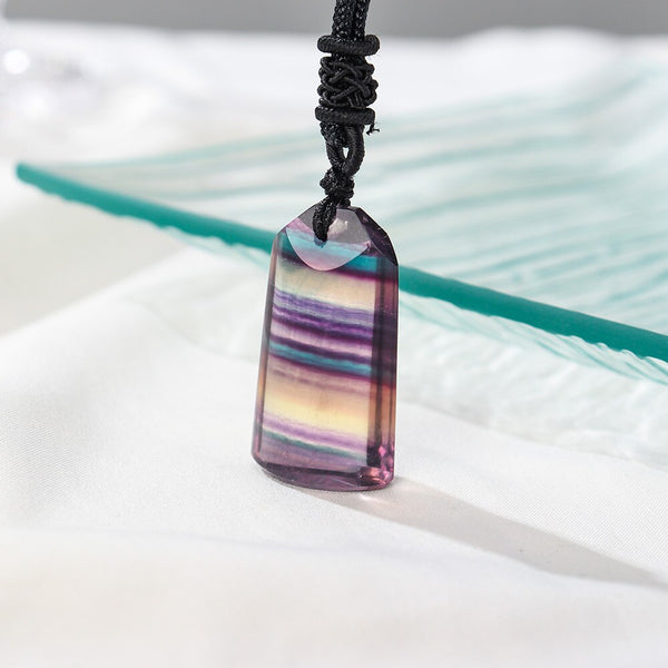 Rainbow Fluorite Pendant-ToShay.org