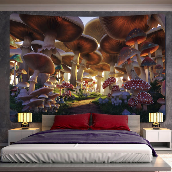 Mushroom Forest Tapestry-ToShay.org