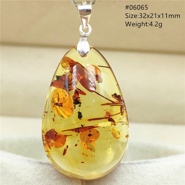 Yellow Amber Flower Crystal Pendant-ToShay.org