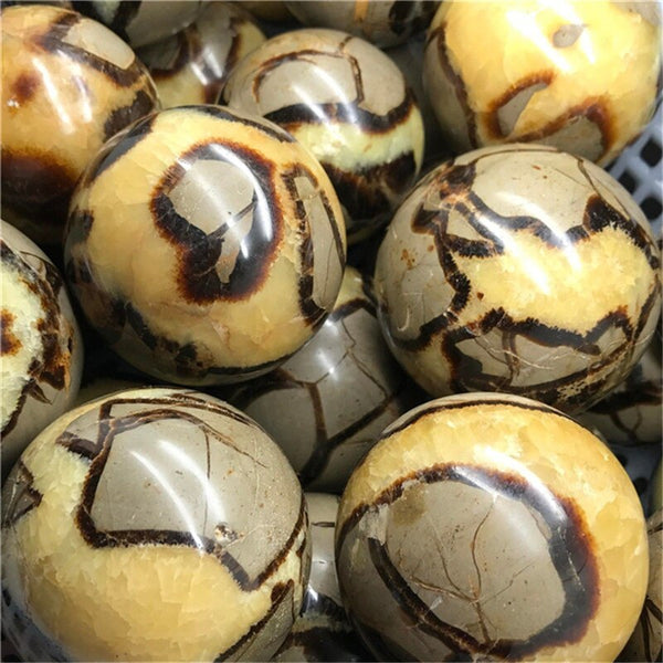 Yellow Septarian Stone Ball-ToShay.org