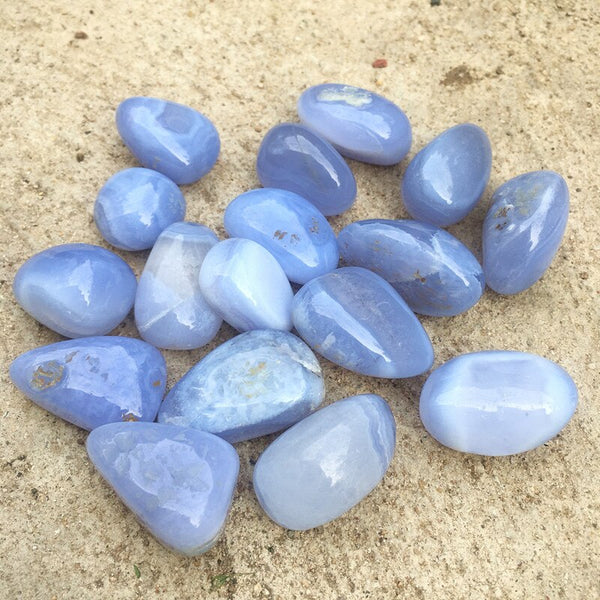 Blue Lace Agate Tumbled Stones-ToShay.org