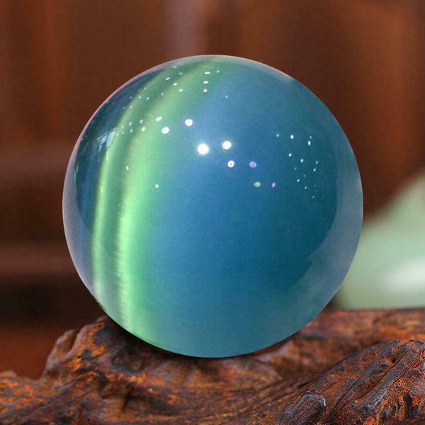 Blue Cats Eye Crystal Ball-ToShay.org