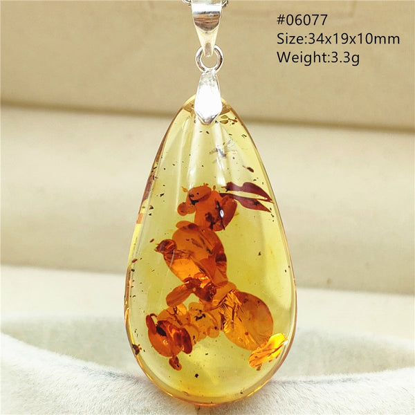 Yellow Amber Flower Crystal Pendant-ToShay.org