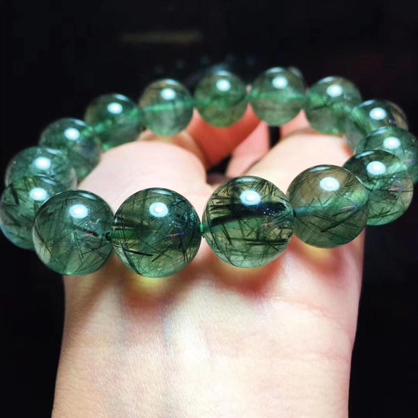 Green Rutilated Quartz Bracelet-ToShay.org