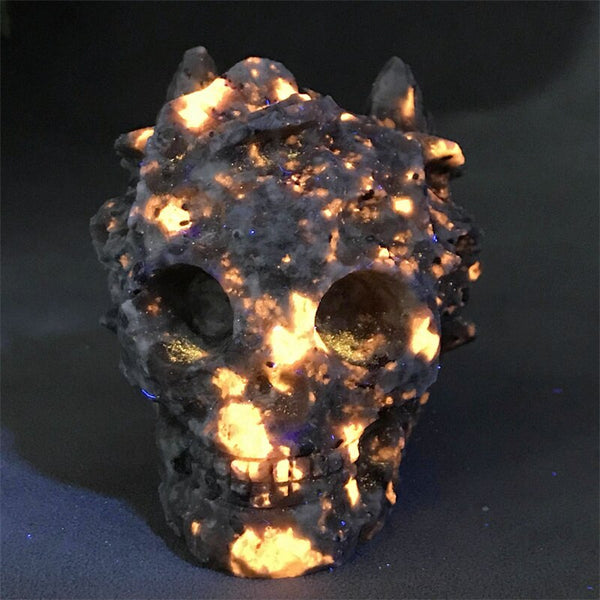 Grey Yooperlite Fire Flash Skulls-ToShay.org