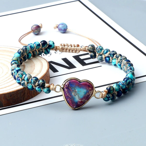 Mixed Crystal Heart Bracelets-ToShay.org