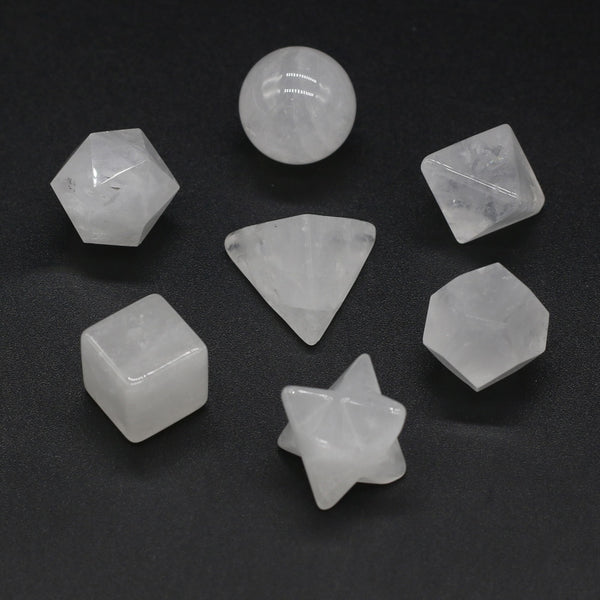 White Quartz Platonic Solids-ToShay.org