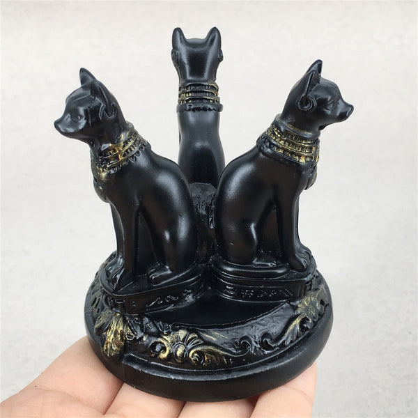 Black Cat Crystal Ball Statue-ToShay.org