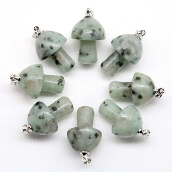 Mixed Crystal Mushroom Pendants-ToShay.org