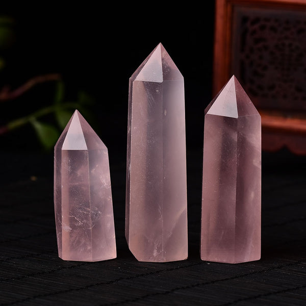 Rose Quartz Crystal Wands-ToShay.org