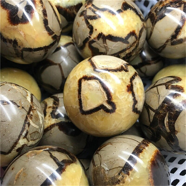 Yellow Septarian Stone Ball-ToShay.org