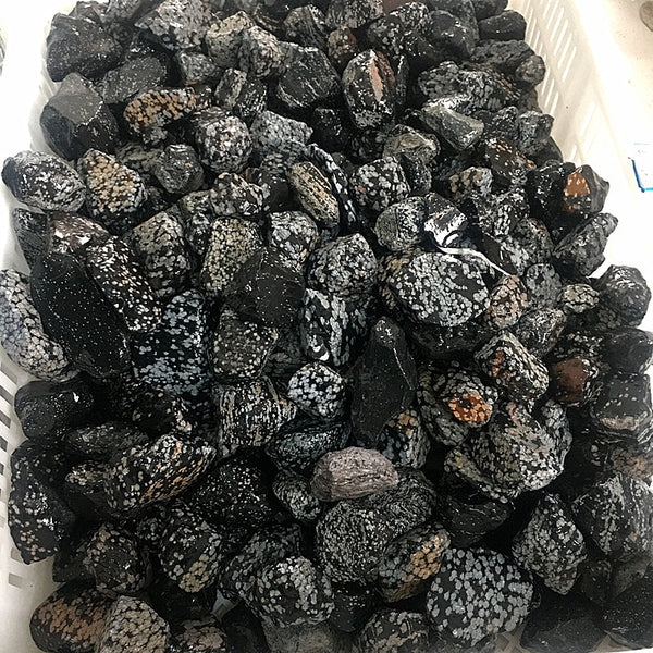 Black Snowflake Obsidian Stone-ToShay.org