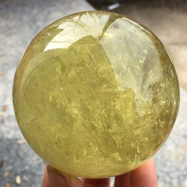 Yellow Citrine Quartz Ball-ToShay.org