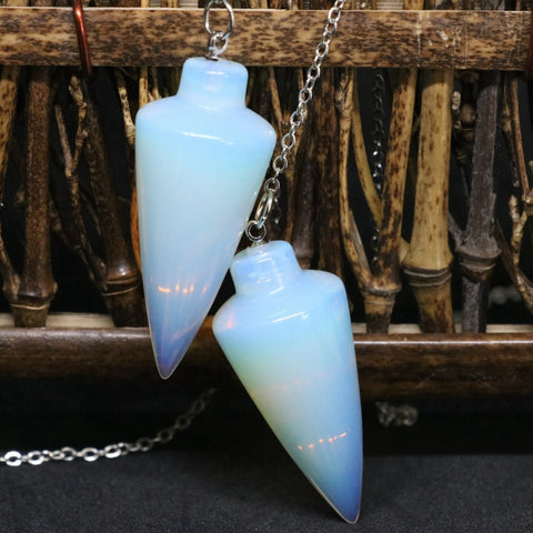 White Opalite Dowsing Pendulum-ToShay.org