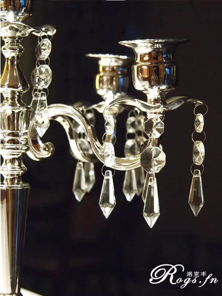 Silver Crystal Candelabras-ToShay.org