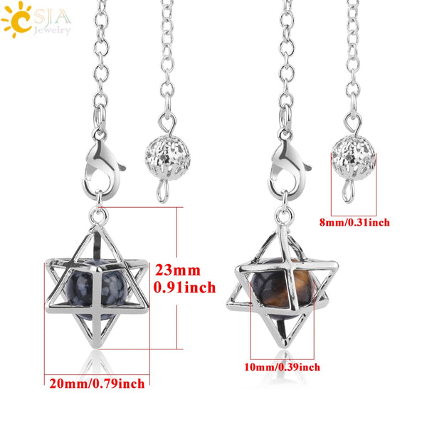 Mixed Crystal Merkaba Dowsing Pendulum-ToShay.org