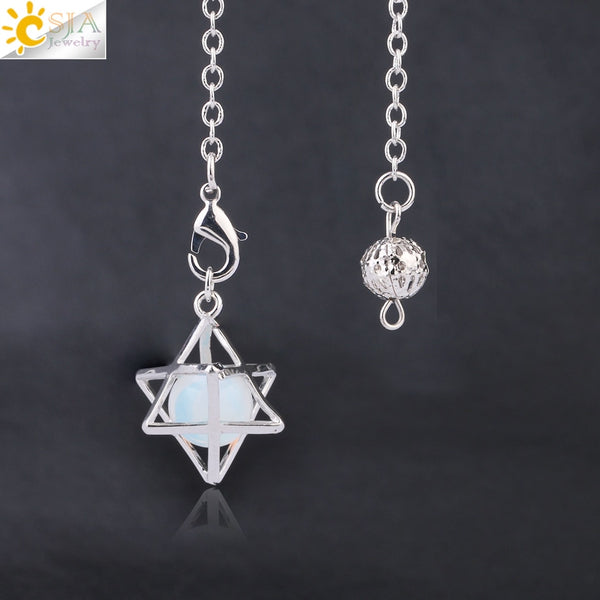 Mixed Crystal Merkaba Dowsing Pendulum-ToShay.org