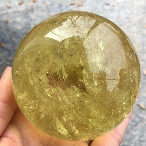 Yellow Citrine Quartz Ball-ToShay.org