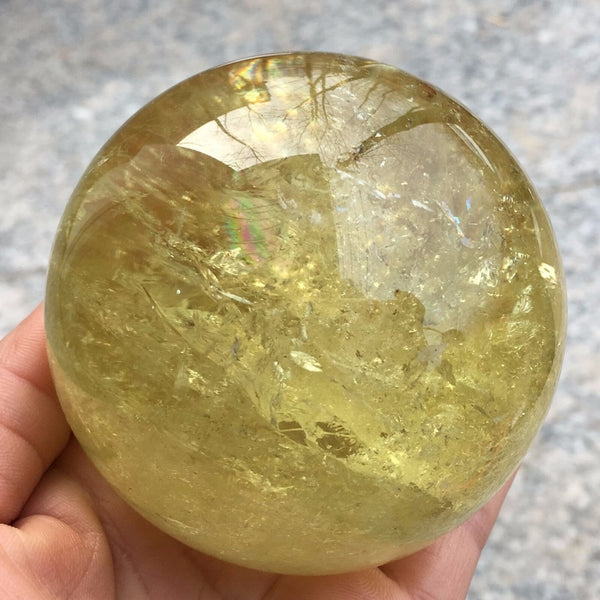 Yellow Citrine Quartz Ball-ToShay.org