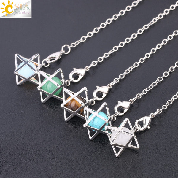 Mixed Crystal Merkaba Dowsing Pendulum-ToShay.org