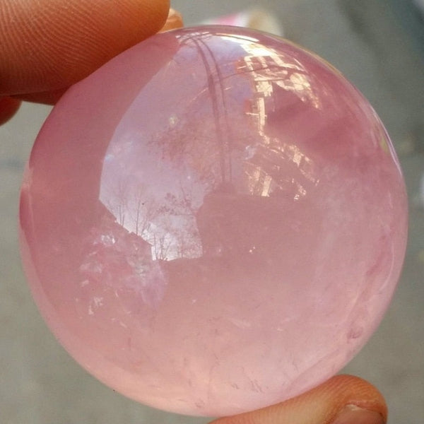 Pink Rose Quartz Crystal Ball-ToShay.org