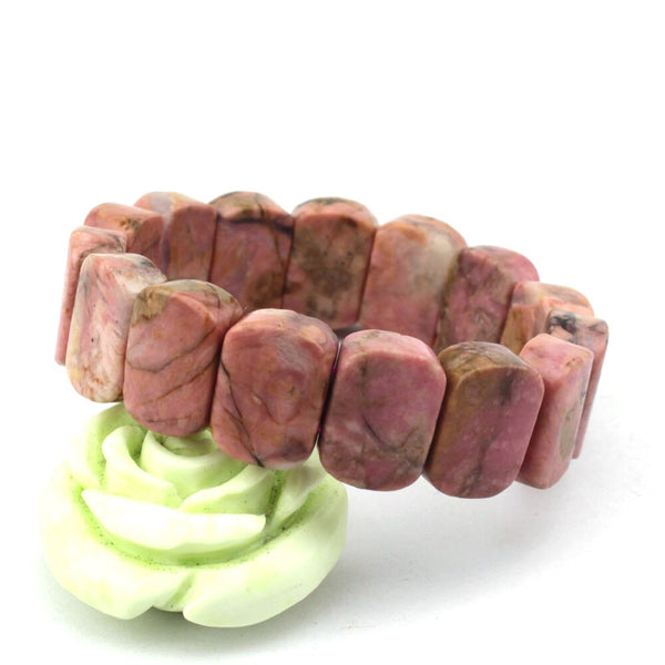 Pink Rhodonite Bangle-ToShay.org