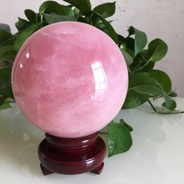 Pink Rose Quartz Crystal Ball-ToShay.org