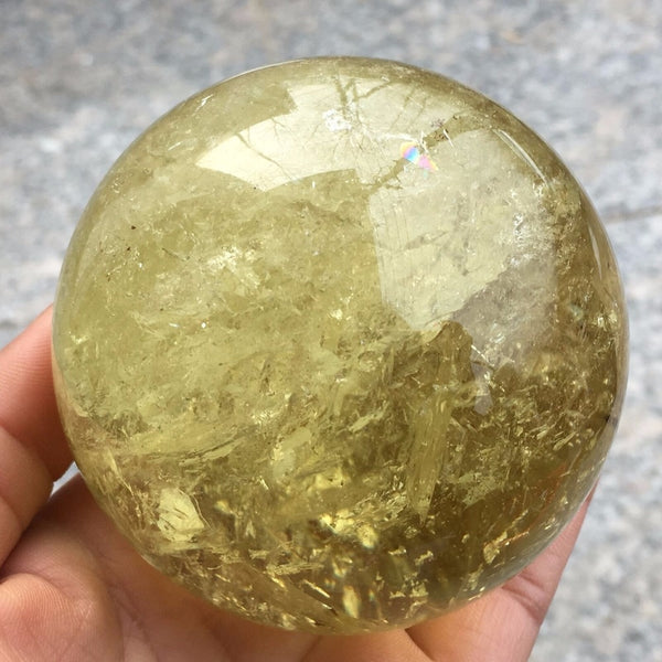 Yellow Citrine Quartz Ball-ToShay.org