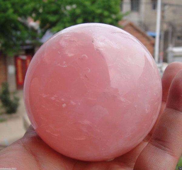 Pink Rose Quartz Crystal Ball-ToShay.org