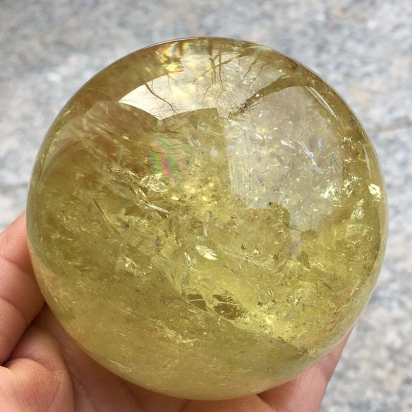 Yellow Citrine Quartz Ball-ToShay.org