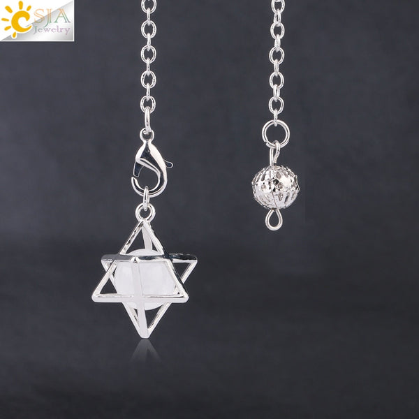 Mixed Crystal Merkaba Dowsing Pendulum-ToShay.org