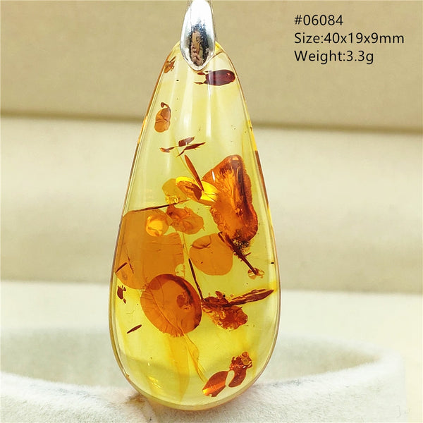 Yellow Amber Flower Crystal Pendant-ToShay.org