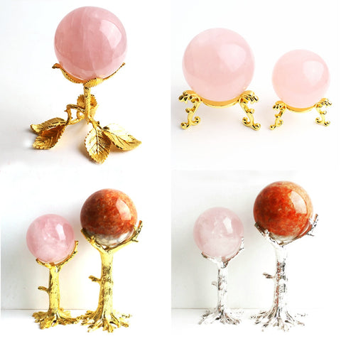 Gold Tree Crystal Ball Stand-ToShay.org