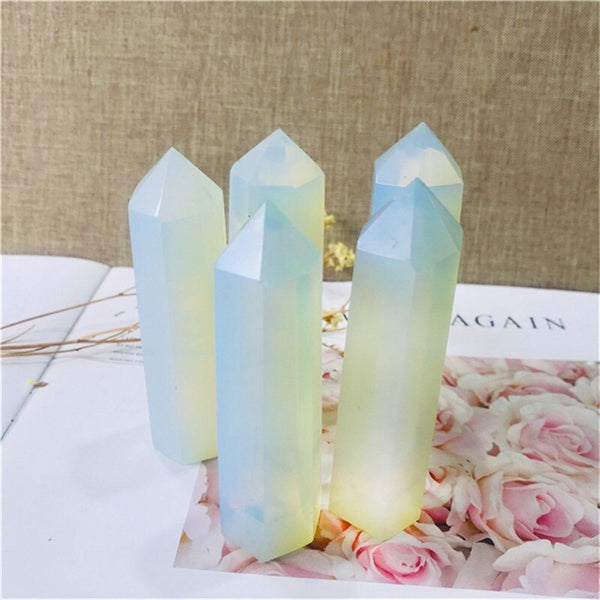 White Opalite Wand Point-ToShay.org