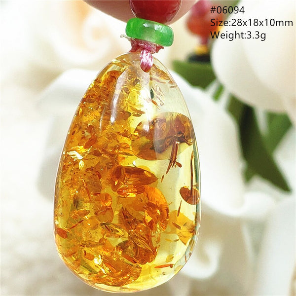 Yellow Amber Flower Crystal Pendant-ToShay.org