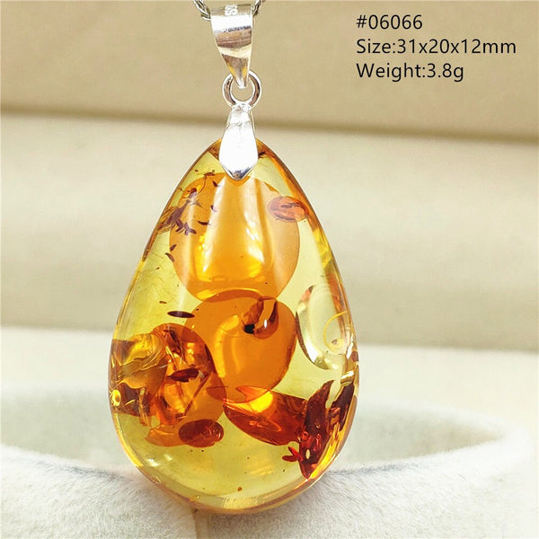 Yellow Amber Flower Crystal Pendant-ToShay.org