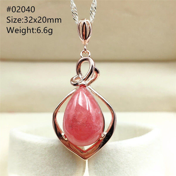 Red Rhodochrosite Pendant-ToShay.org