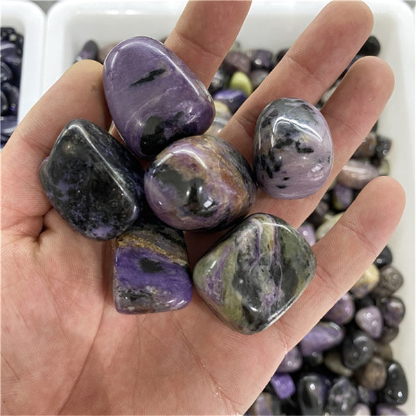 Purple Charoite Tumbled Stones-ToShay.org