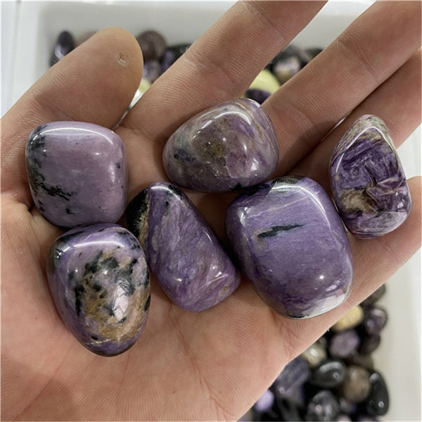 Purple Charoite Tumbled Stones-ToShay.org